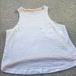 Women's White Sleeveless Top